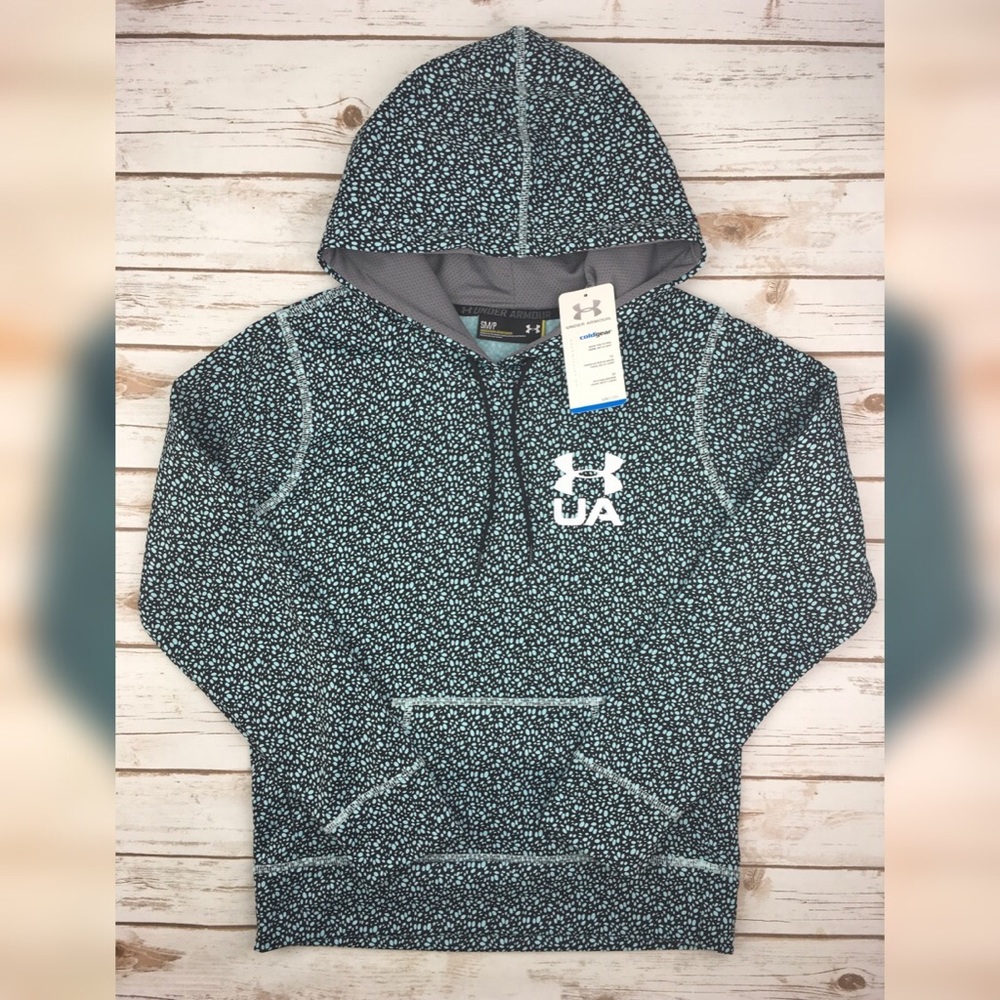 Under Armour ColdGear Printed Hoodie Black Blue